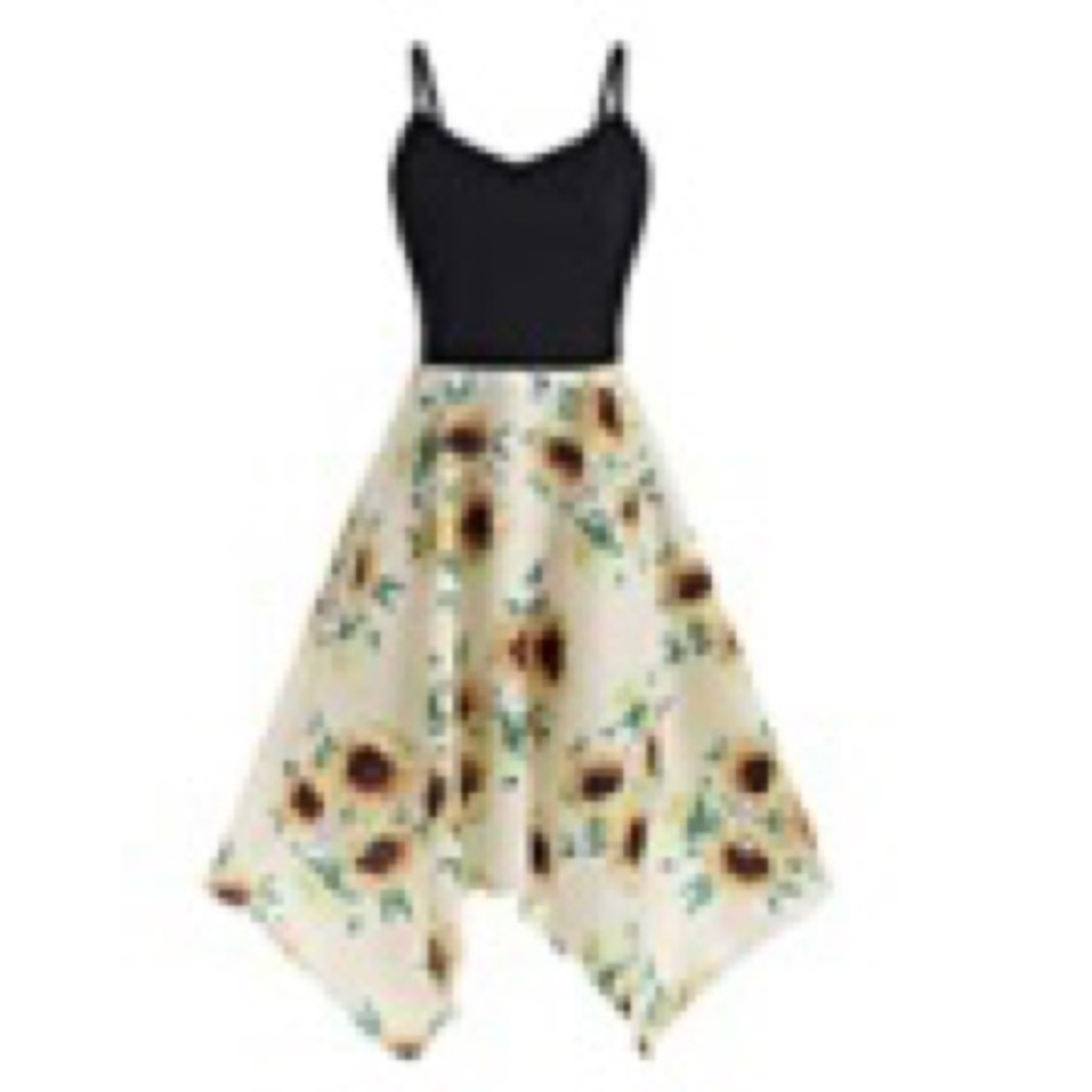 Sunflowers a-line summer dress